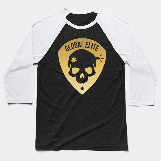 Global Elite Badge - Counter-Strike:Global Offensive Baseball T-Shirt by pixeptional